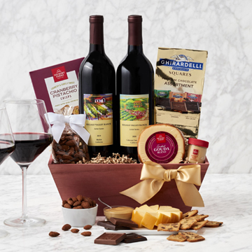 California Red Wine and Gourmet Food Gift Set